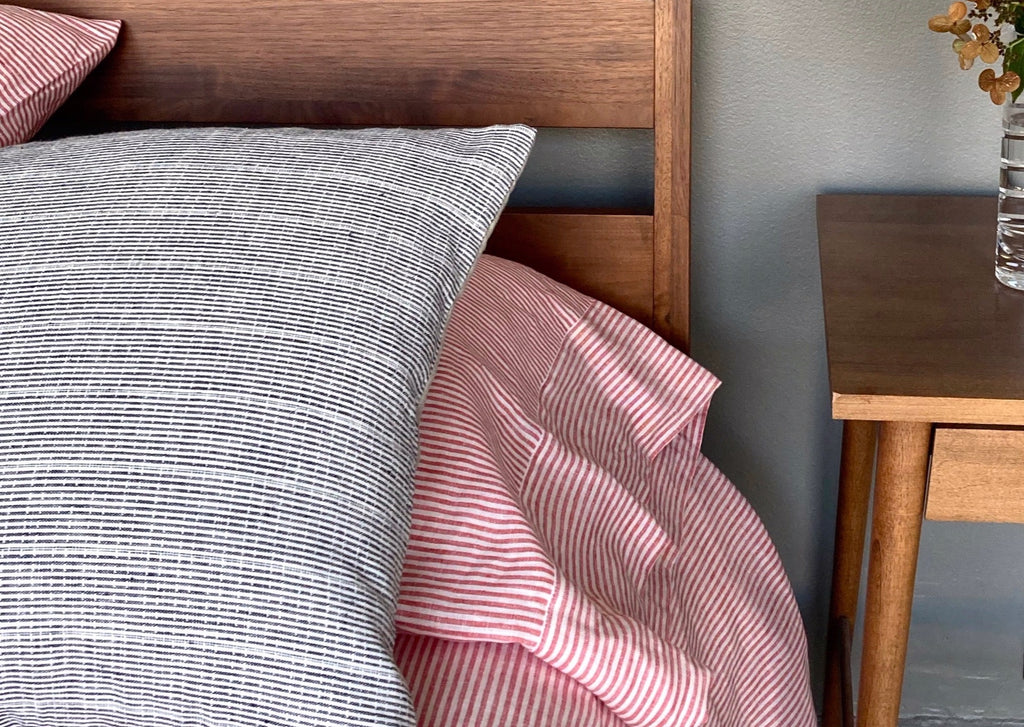 Breton Stripe Pillowcase Red - Modernplum