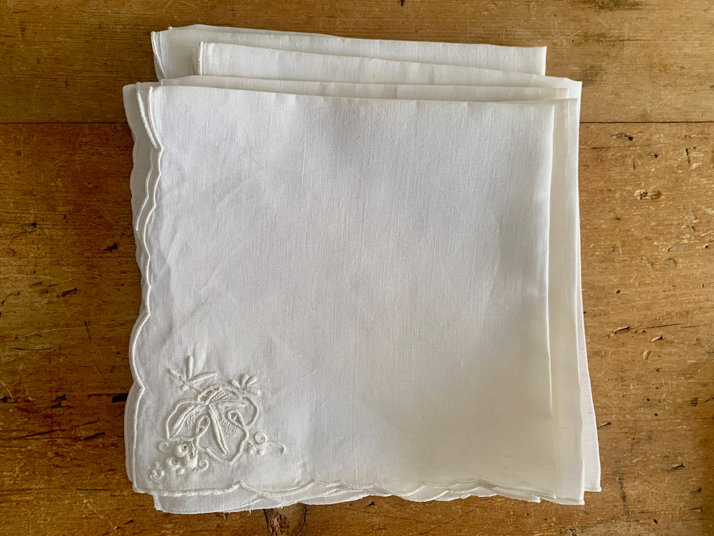 Vintage Monogram Napkins - Set of 6