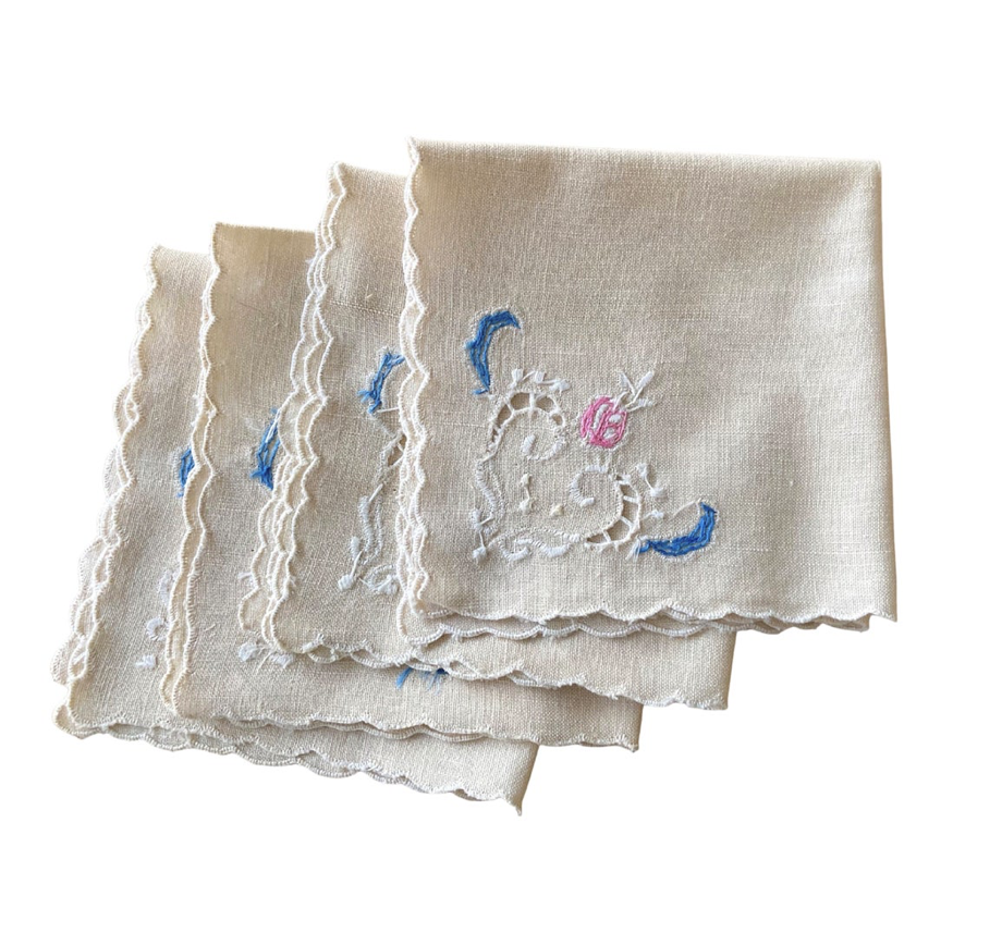 Decorative Cocktail Napkins - Set of 4