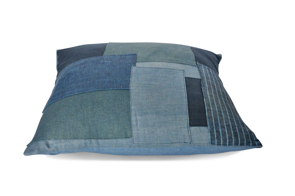 Deep Sea Cushion 002, Multi Indigo - Modernplum