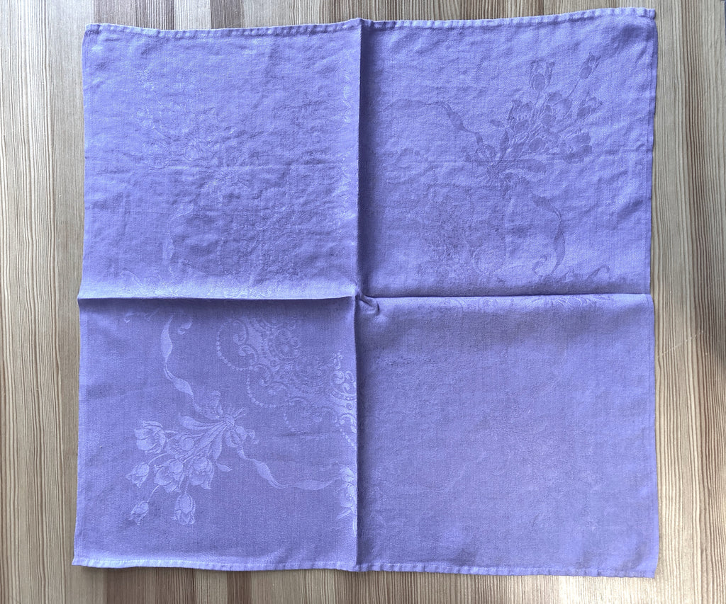 Lavender Vintage Napkin, Hand-Dyed, Set of 8 - Modernplum