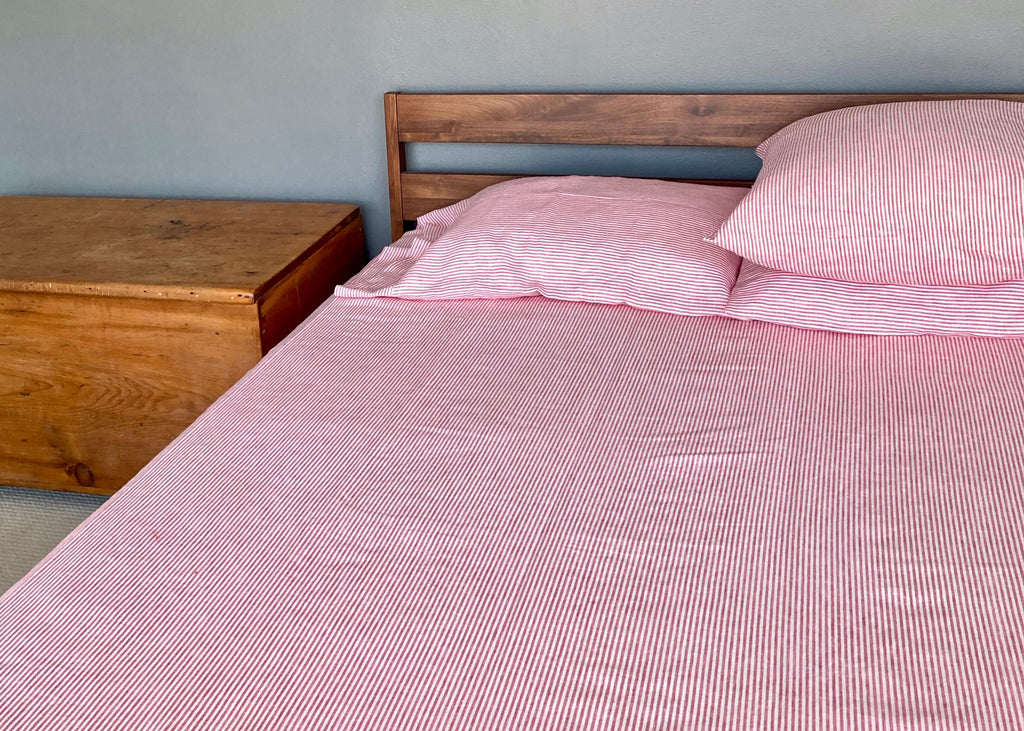 Breton Stripe Pillowcase Red - Modernplum