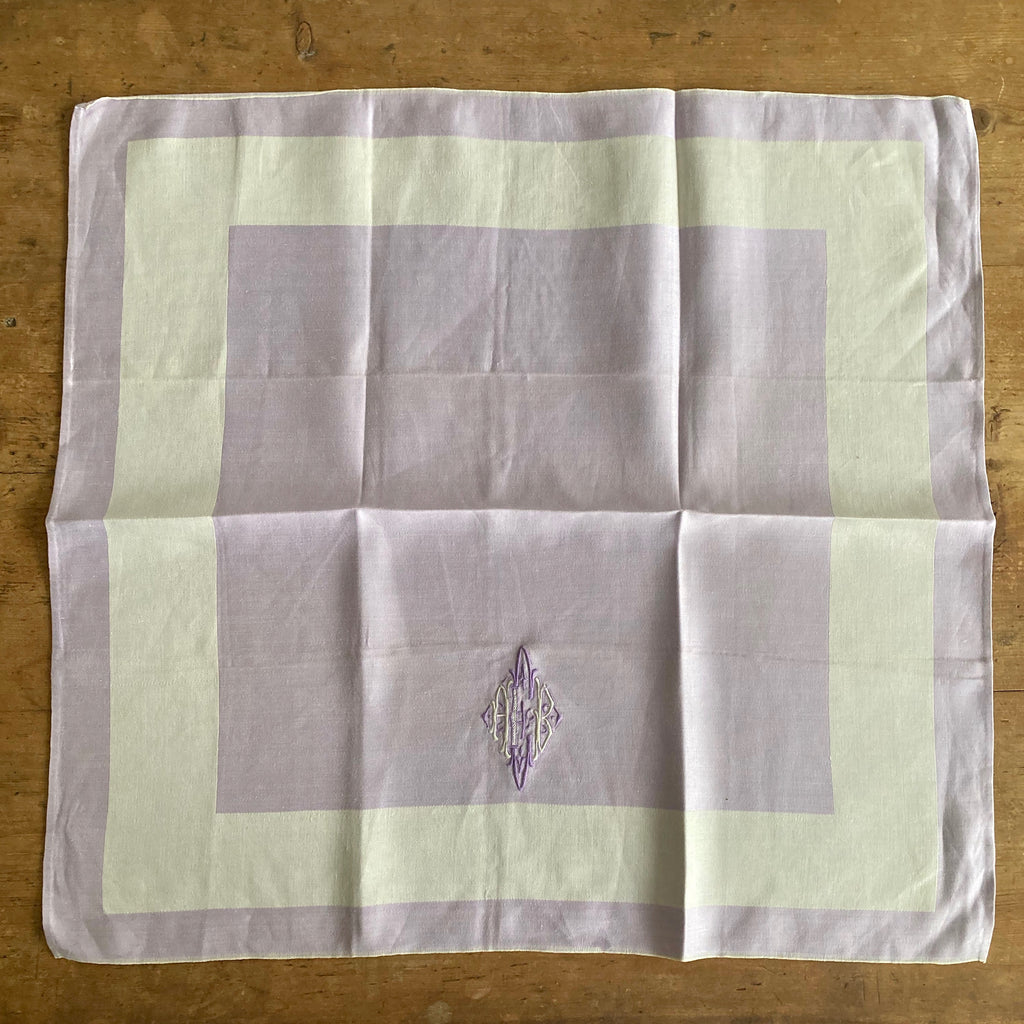 Monogram Lavender Vintage Napkin, Set of 8 - Modernplum