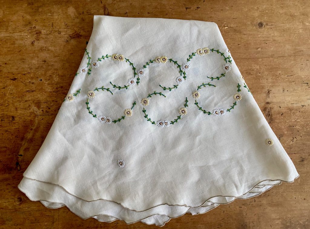 Vintage Hand-Stitched Tablecloth - Modernplum