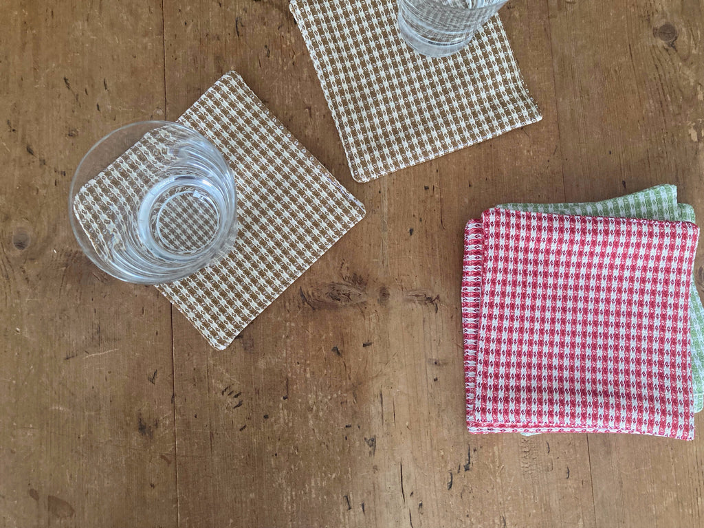 Hancock Cocktail Napkin Raspberry - Set of 2