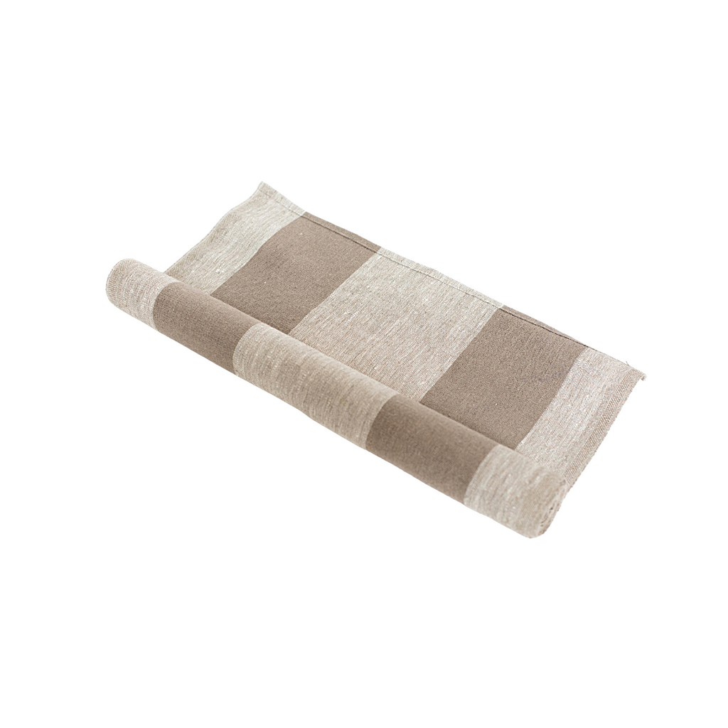 Sabine Runner Taupe Stripe