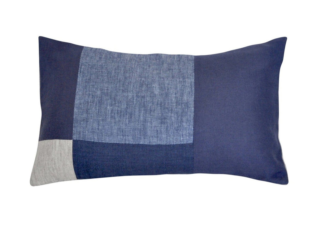 Patch Accent Pillow Indigo - Modernplum