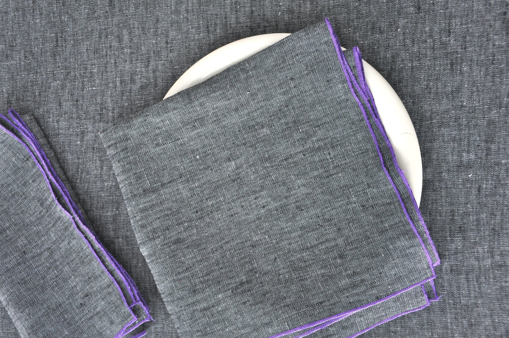 Thistle Napkin Charcoal / Set of 2 - Modernplum