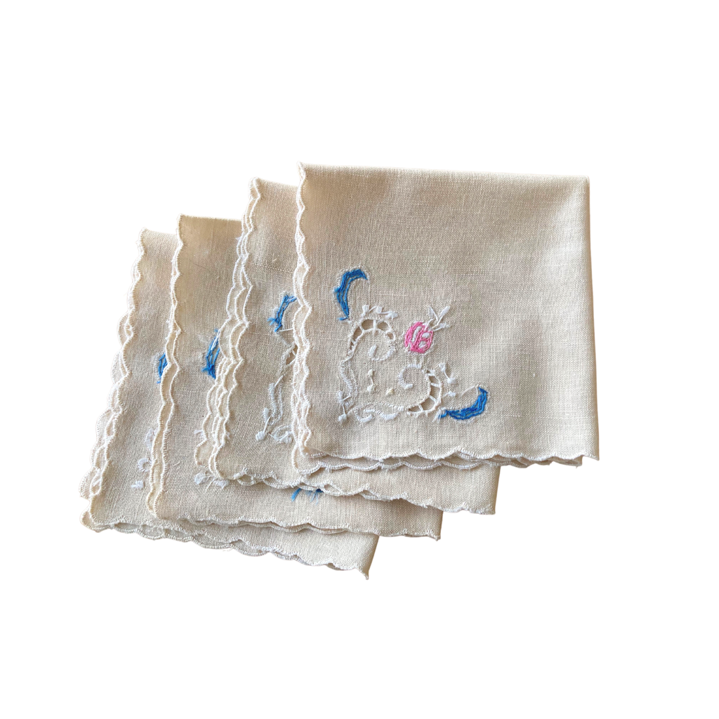 Vintage Cocktail Napkins - Set of 4 - Modernplum