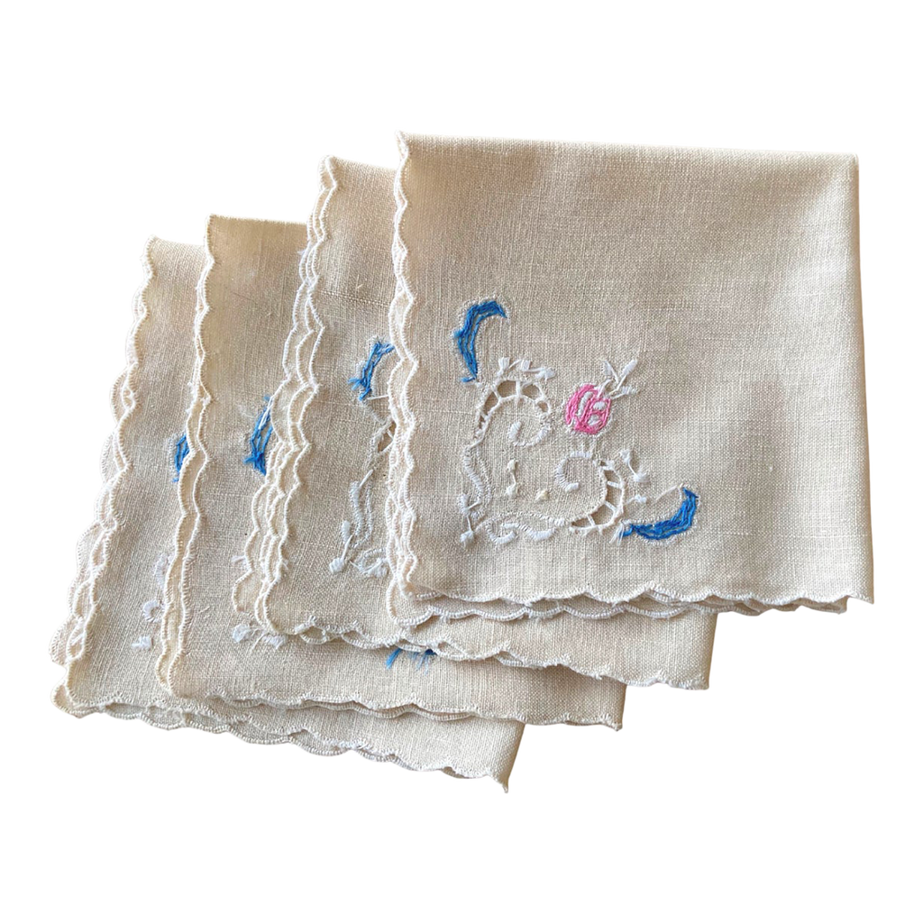 Vintage Cocktail Napkins - Set of 4 - Modernplum