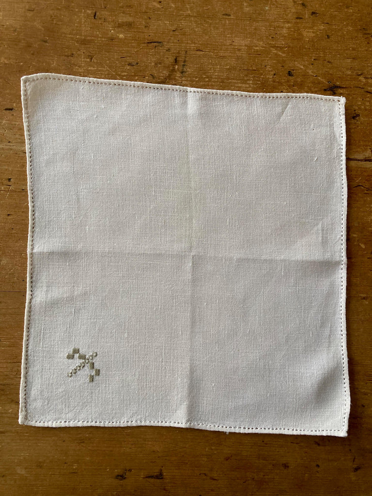 Vintage Linen Cocktail Napkins- Set of 24