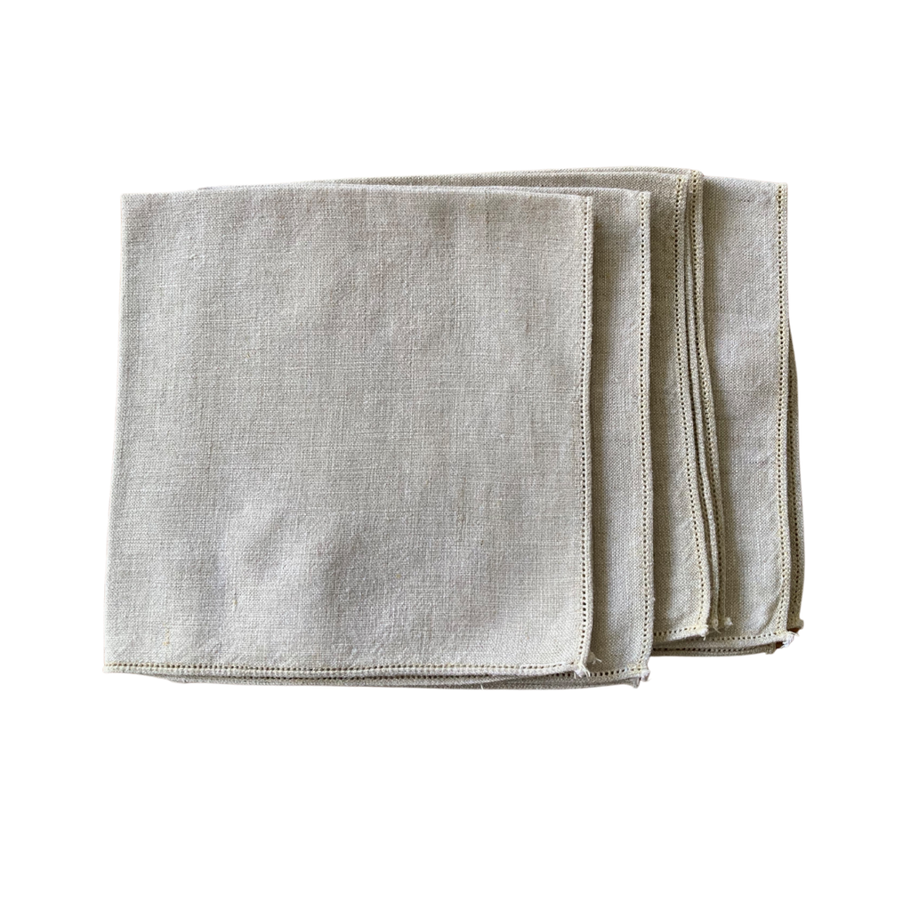 Vintage Medium Weight Linen Napkins - Set of 4 - Modernplum