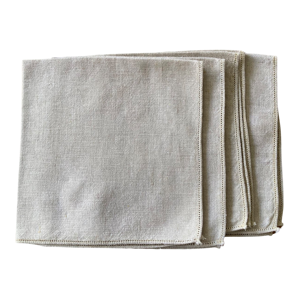 Vintage Medium Weight Linen Napkins - Set of 4 - Modernplum