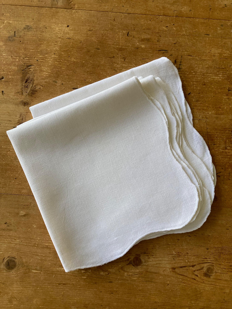 Vintage Wavy Linen Napkins - Set of 5 - Modernplum