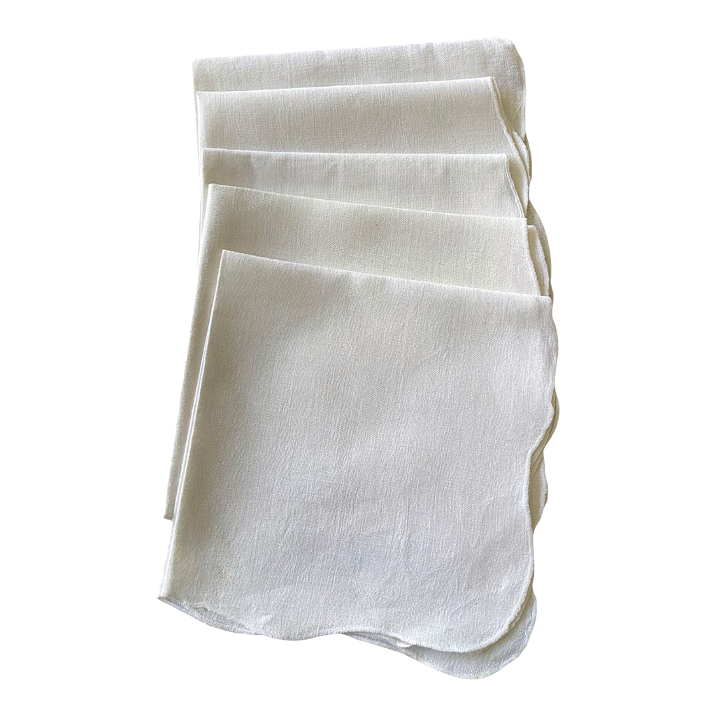 Vintage Wavy Linen Napkins - Set of 5 - Modernplum